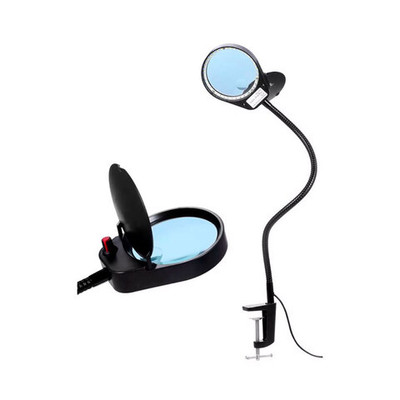 Лупа-лампа Kromatech бестеневая 5/15x, 100 мм, на струбцине, с подсветкой (38 LED) PD-7S