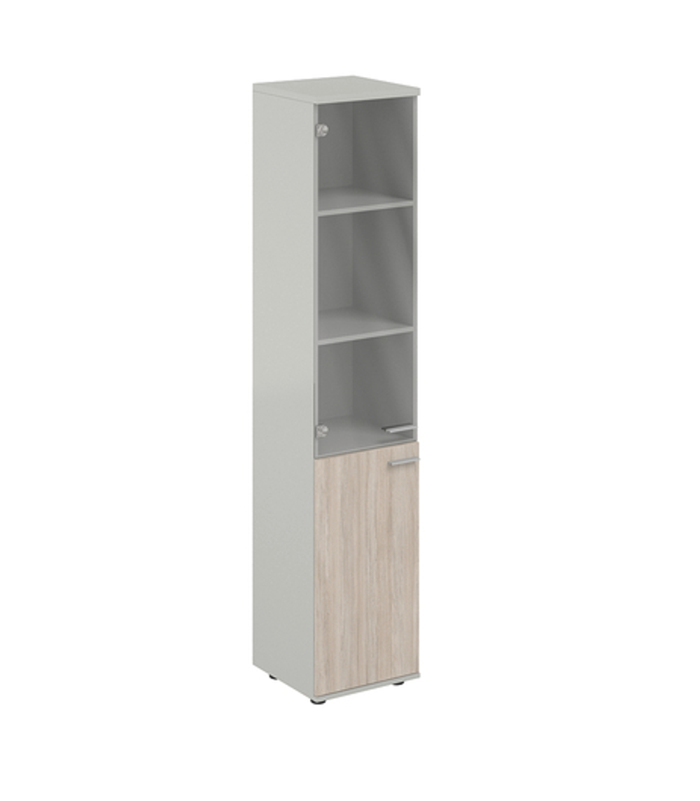 Шкаф узкий высокий со стеклом SG.802.SH.OL.GL СИГМА (SIGMA)