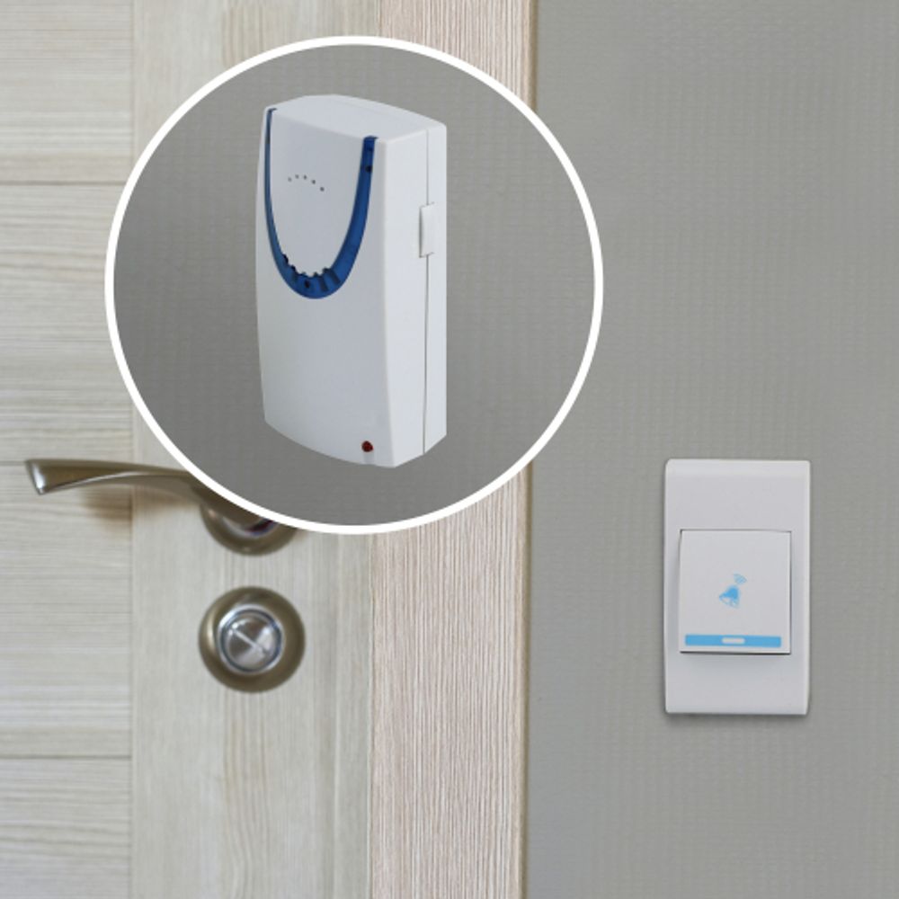 Звонок дверной ЭРА A03 беспроводной, белый | Электрозвонки беспроводные