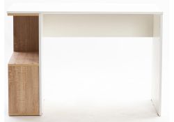 Письменный стол Дижон 110х50х75 белое тиснение / дуб сонома