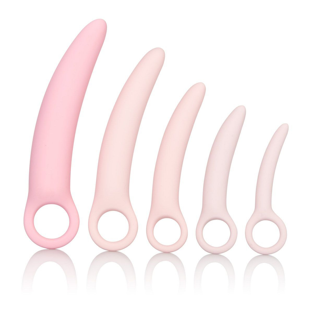 Набор из 5 диляторов разного размера Silicone Dilator Kit 5-Piece Set (Цвет: телесный с розовым)
