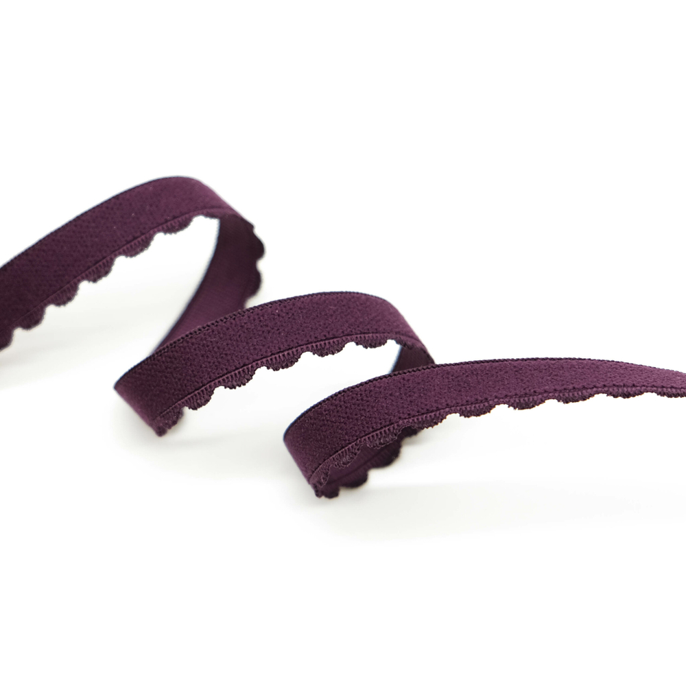 Резинка становая с фестончатым краем СЛИВА, 12мм