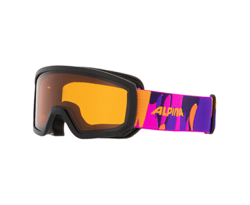 2024 Маска ALPINA Scarabeo Jr. Black-Pink Matt/Orange кат. 2