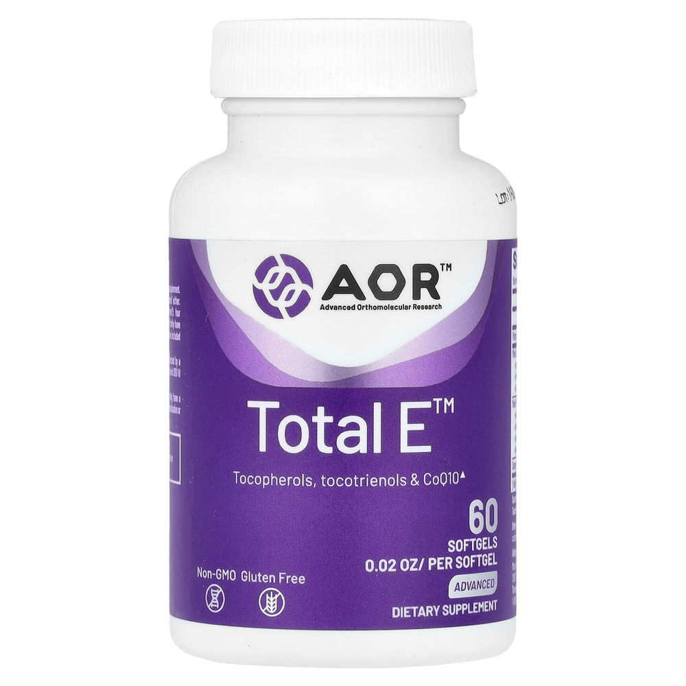 Advanced Orthomolecular Research AOR, Total E™, 60 капсул