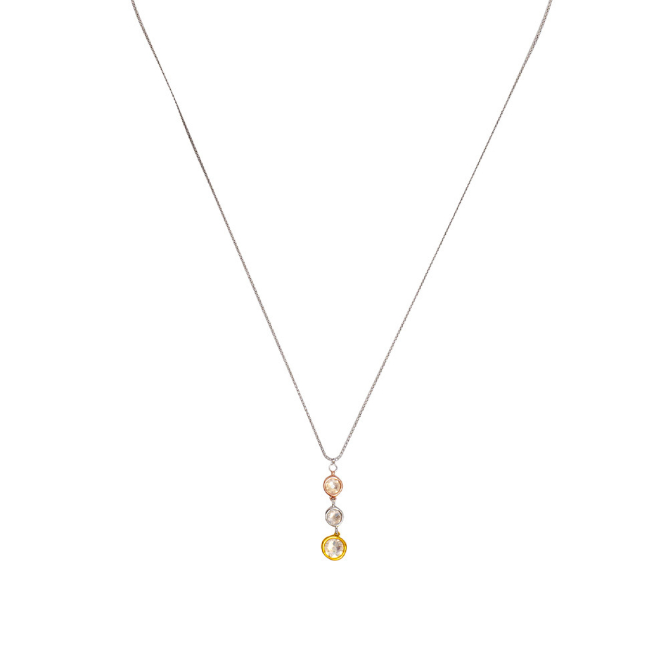 Колье Fiore Luna Gray colors (Crystal, Grey, Black diamond) B2101SW-N01.3 BW/MIX