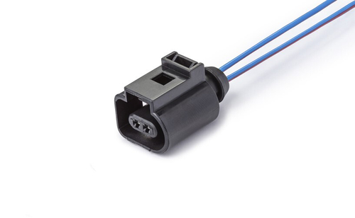 Разъем 1J0973702 2-х контактный к датчику температуры, детонации, износа тормозных колодок для а/м VAG, с проводами (CARGEN)