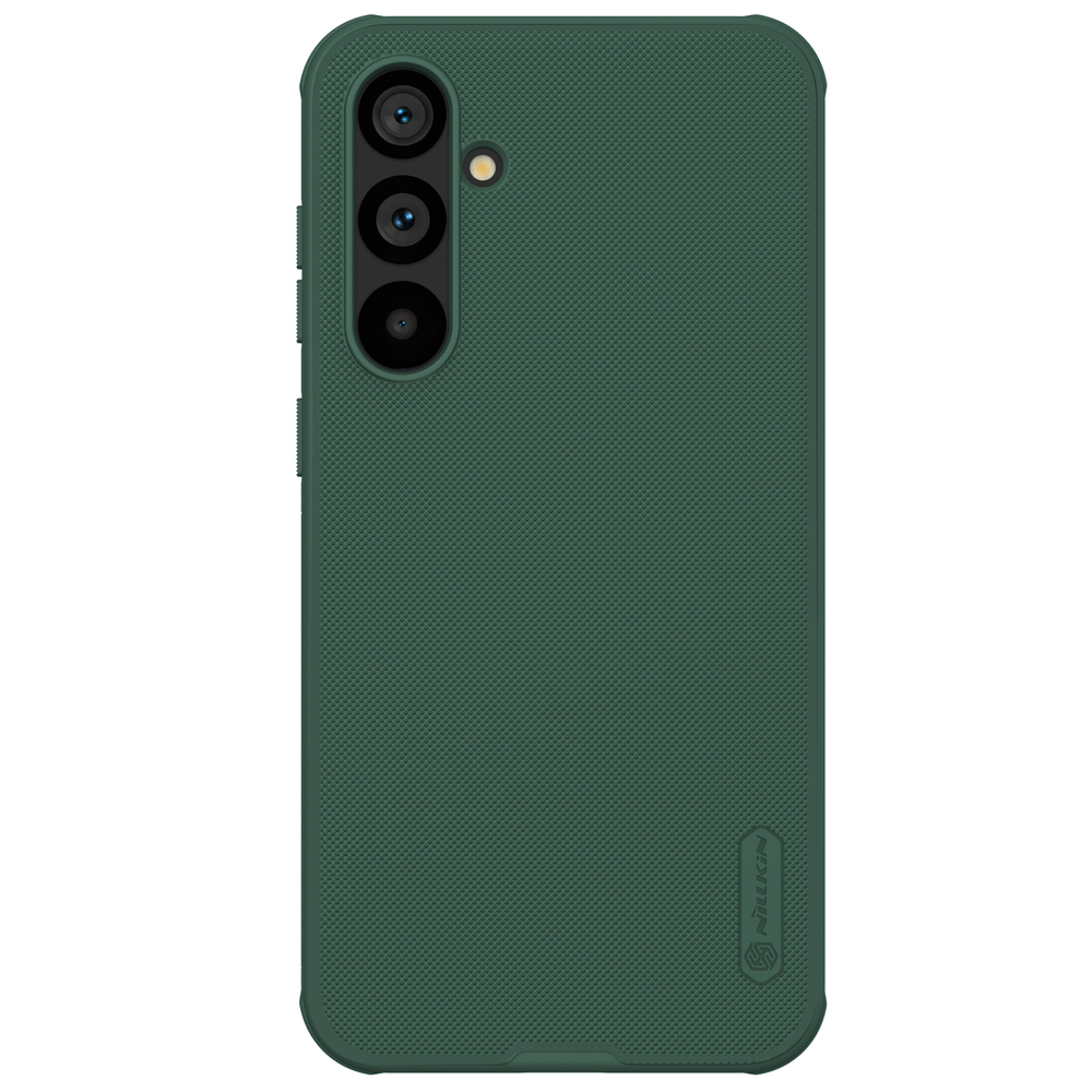 Усиленный чехол зеленого цвета (Deep Green) от Nillkin для Samsung Galaxy S23 FE, серия Super Frosted Shield Pro