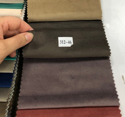 Шторы из однотонного бархата матового, цвет 46 венге