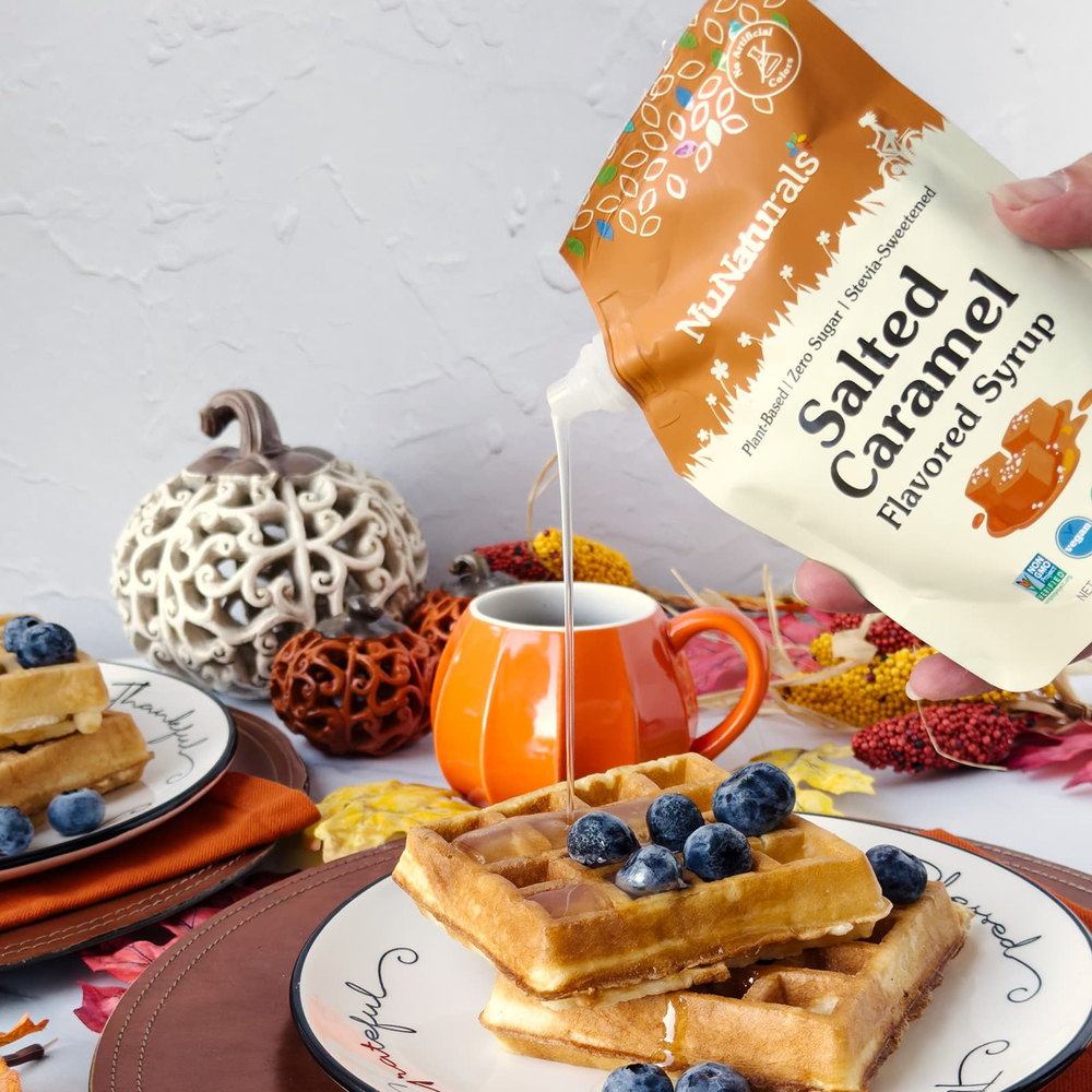 NuNaturals, NuStevia, Сироп со вкусом соленой карамели, 6,6 жидких унций (0,2 л)