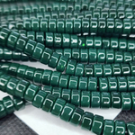 Бусины шайбы, рондель, зеленый, лэмпворк, стекло, р-р 6мм, цена за набор 10 шт