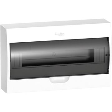 Бокс Systeme Electric City9 накладной 18-модулей IP40 черная прозрачная дверь