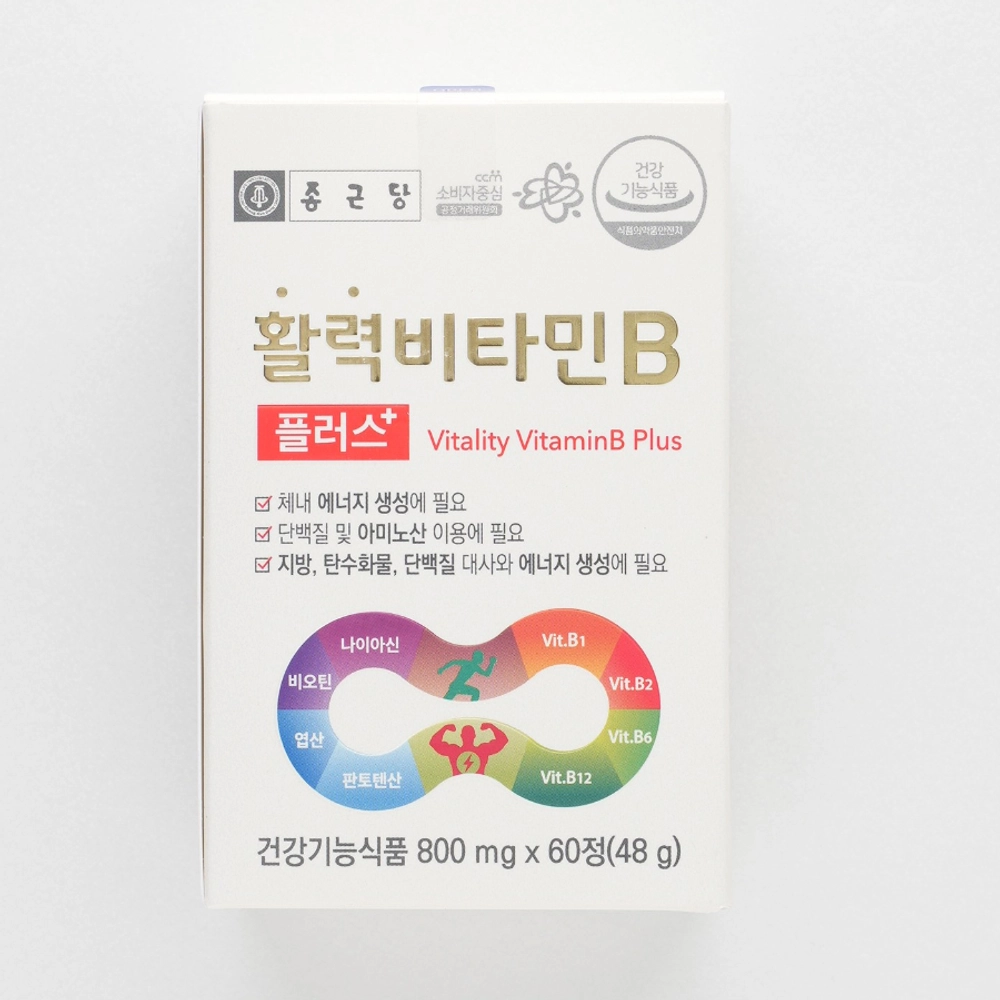 Chong Kun Dang Vitality Витамин B Plus, 60 таблеток
