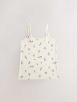 Майка на бретельках для девочки Next AB6-951, 3 шт., Молочный, Голубой