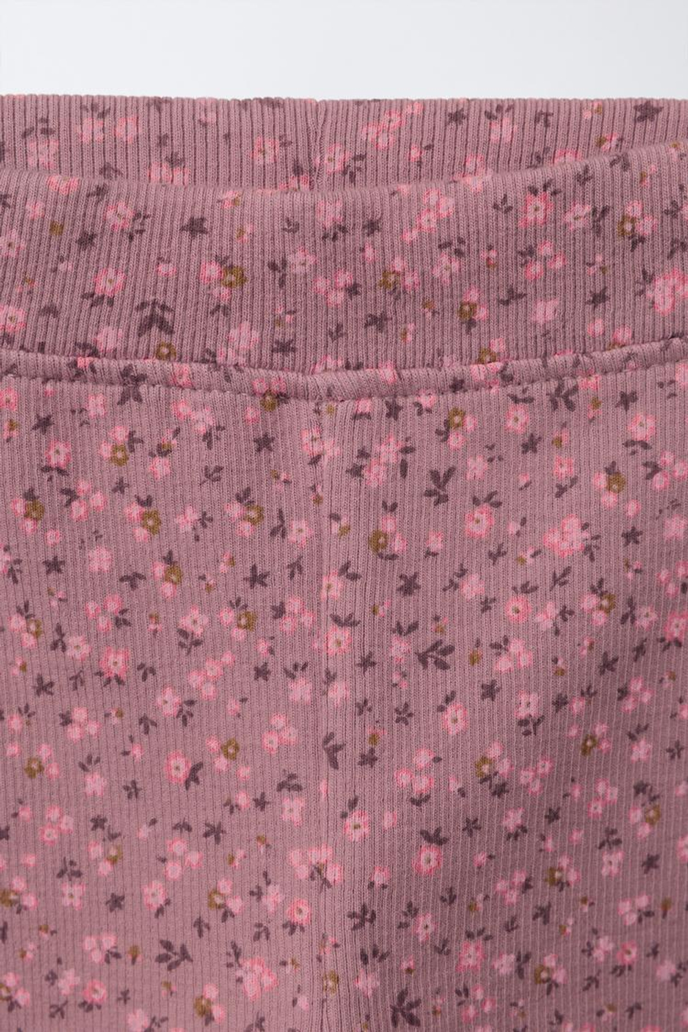 ZARA НАБОР ИЗ ДВУХ ЛЕГИНСОВ С ПРИНТОМ И ОДНОТОННЫХ, КОРИЧНЕВЫЙ