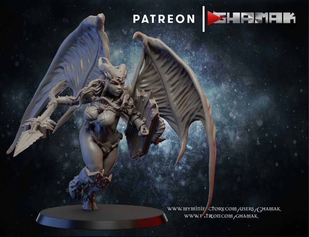 Grand Alliance Chaos Everchosen and Slaves to Darkness Chaos Daemons Демон-принцесса миниатюра для dnd, днд, pathfinder, фентези, Настольная игра, НРИ, Варгейм, РПГ