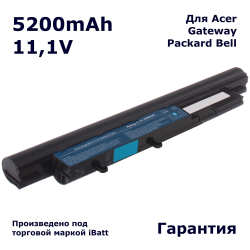 Аккумулятор iBatt 5200mAh для ноутбука Acer AS09D70, AS09D31, AS09D56