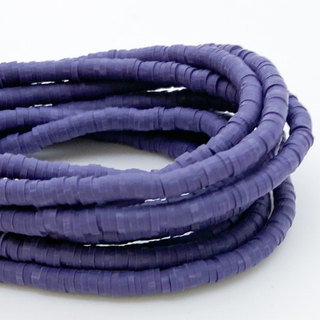 Бусина-диск, цвет темно-фиолетовый, размер 4 мм, цена за нить 40 см