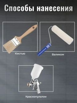 Краска интерьерная матовая Premium черный 1.3 кг