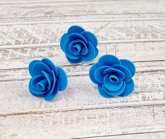 Набор шпилек "Розочки мини" латекс, 5 шт, белые