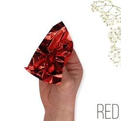 Зеркальная поталь "Mirror Shine", Red, 100 шт. 8*8,5см