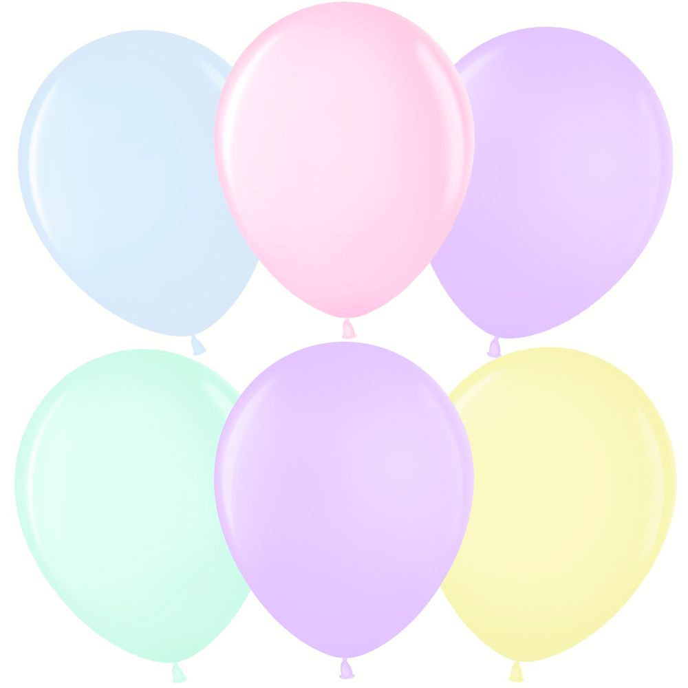 Шар (12''/30 см) Ассорти, макарунс, 100 шт.