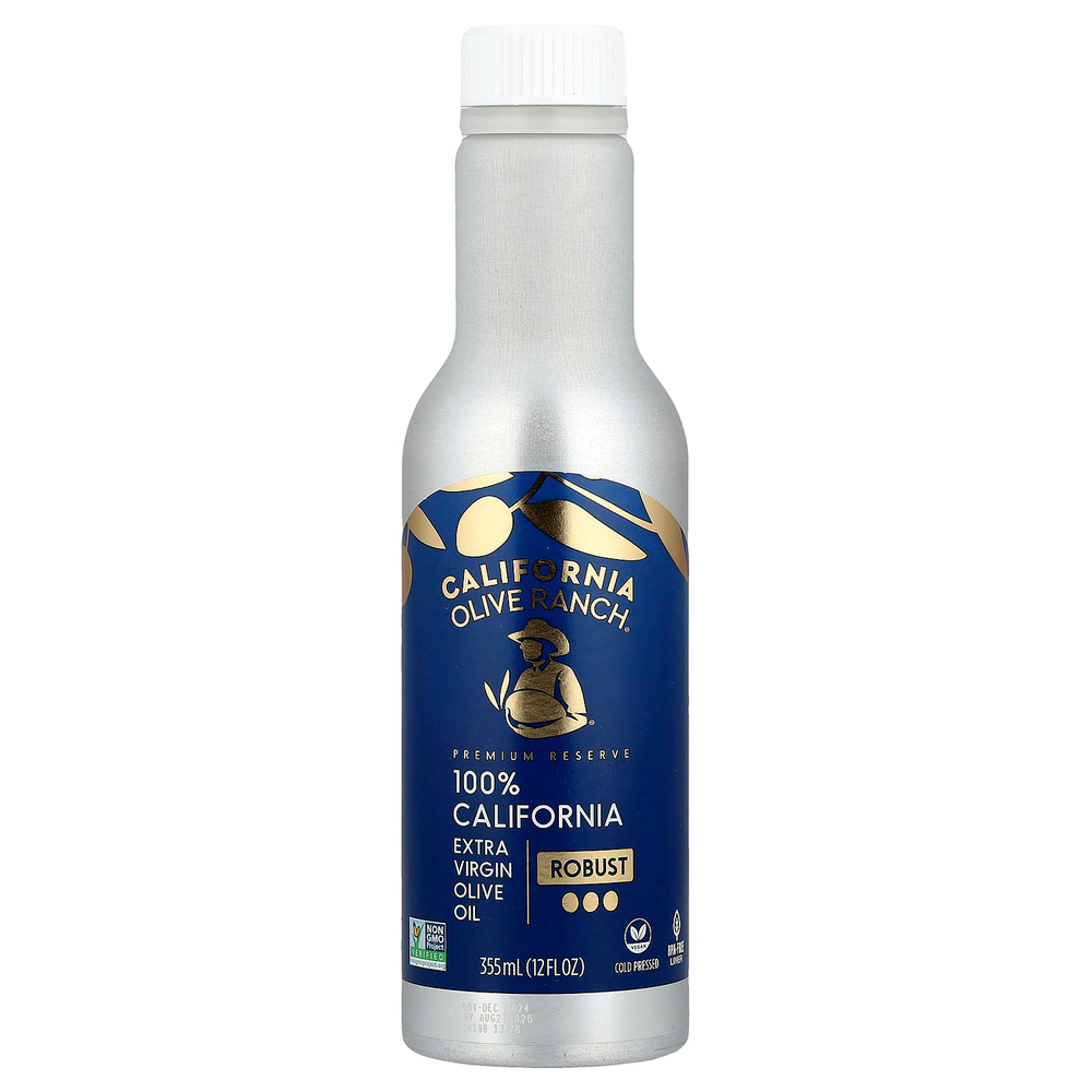 California Olive Ranch, Premium Reserve, нерафинированное оливковое масло высшего качества, 100% из штата Калифорния, крепкое, 355 мл (12 жидк. унций)