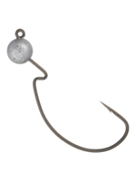 Джиг-головка для рыбалки BKK на офсетном крючке Silent Chaser - 1X - EWG Round Head, размер крючка 1, вес 5,25г, 4 шт.