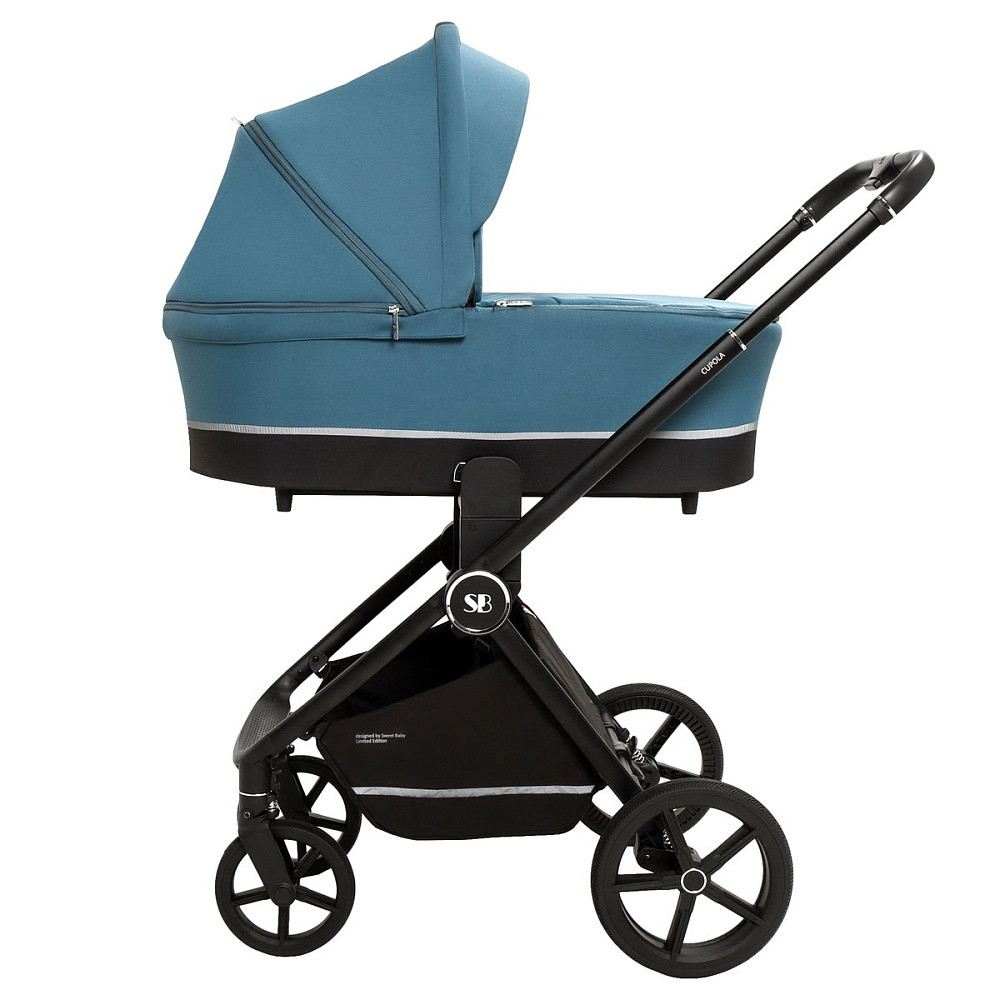 Коляска 4 в 1 Sweet Baby Cupola New + автокресло Elegante Plus с базой i-Size ISOFIX DK780 Ocean Green