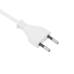 Шнур сетевой, вилка плоская без розетки, кабель 2x0,5 мм² 1,8м белый REXANT