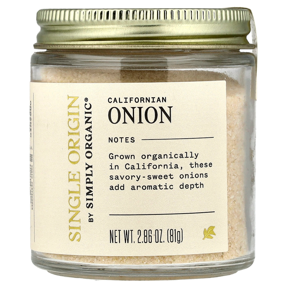 Simply Organic, Single Origin, калифорнийский лук, 81 г (2,86 унции)
