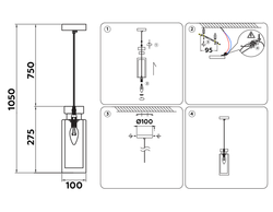 Ambrella Подвесной светильник со сменной лампой Traditional TR3570