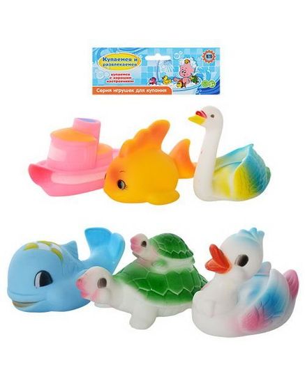 Игровой набор игрушек для ванны 6 шт