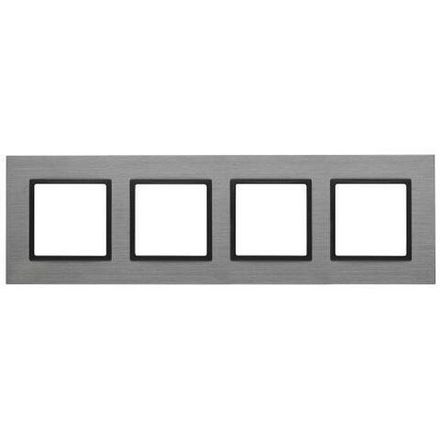 Рамка 4-м 14-5204-42 металл Elegance титан+антрацит ЭРА Б0034564