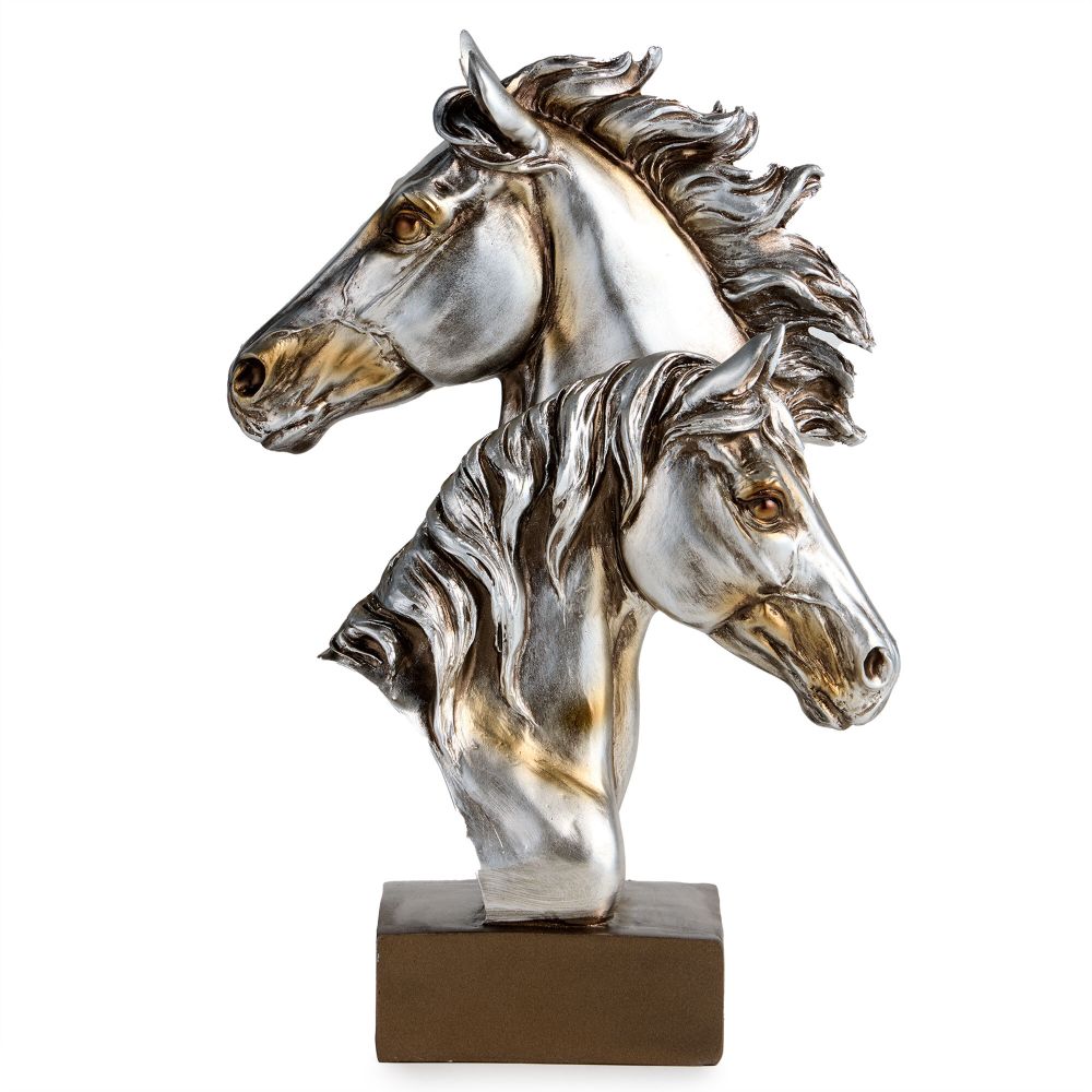 ФИГУРКА ДЕКОРАТИВНАЯ "БЮСТ ЛОШАДЕЙ" 19*9,3*28,5 СМ