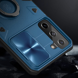 Противоударный чехол с кольцом и защитой камеры Nillkin CamShield Armor Case для Samsung Galaxy S21+