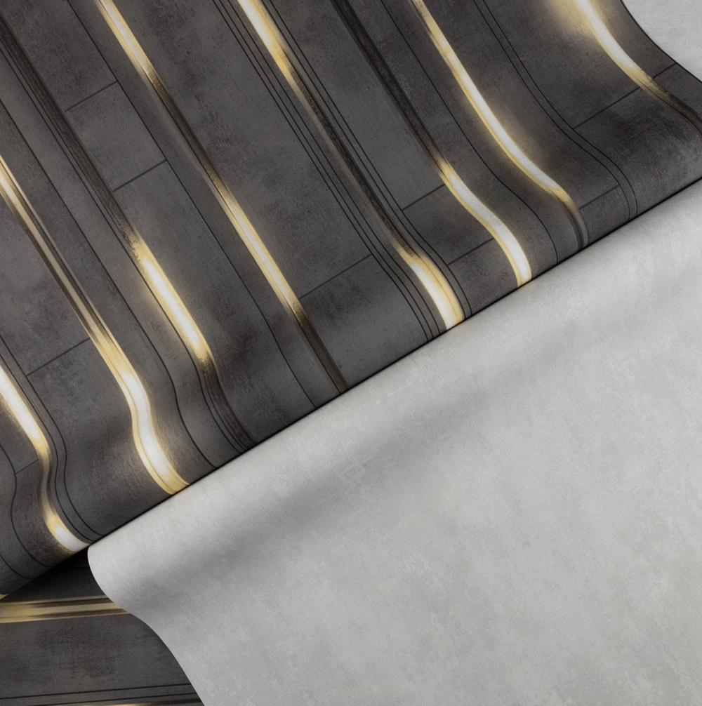 Обои виниловые 75329-44 АСПЕКТ Электро светящиеся полосы, размер 1.06 х 10.05 м