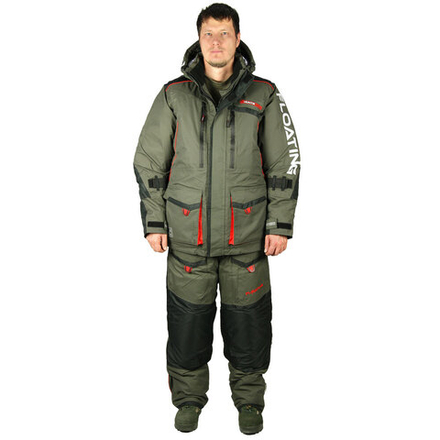 Костюм зимний ПОПЛАВОК SIBERIA FLOATING ХАКИ/ЧЕРНЫЙ BREATHABLE ХАНСМАН