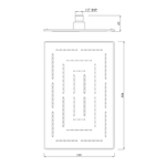 Jaquar, верх. душ, Maze, 1-режимн., 295х190 мм, Хром OHS-CHR-1637
