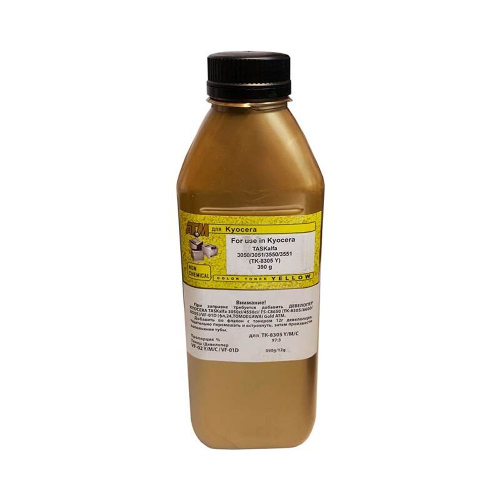 Тонер для KYOCERA TASKalfa 3050ci/3051ci/3550ci/3551ci (TK-8305Y, 390гр. NonChem, TOMOEGAWA) желтый Gold ATM