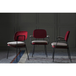 Стул Bergenson Bjorn Pea, велюр, бордовый/бежевый