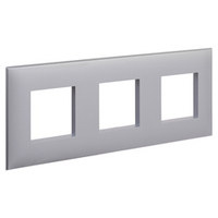 Рамка "Avanti", "Закаленная сталь", 3 поста (6 мод.)