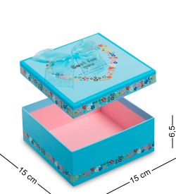 WG-29-B Набор коробок из 3шт «Квадрат» цв.голубой