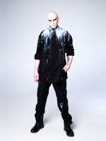 Рубашка "Черномор" с окрашиванием. Черно-белая