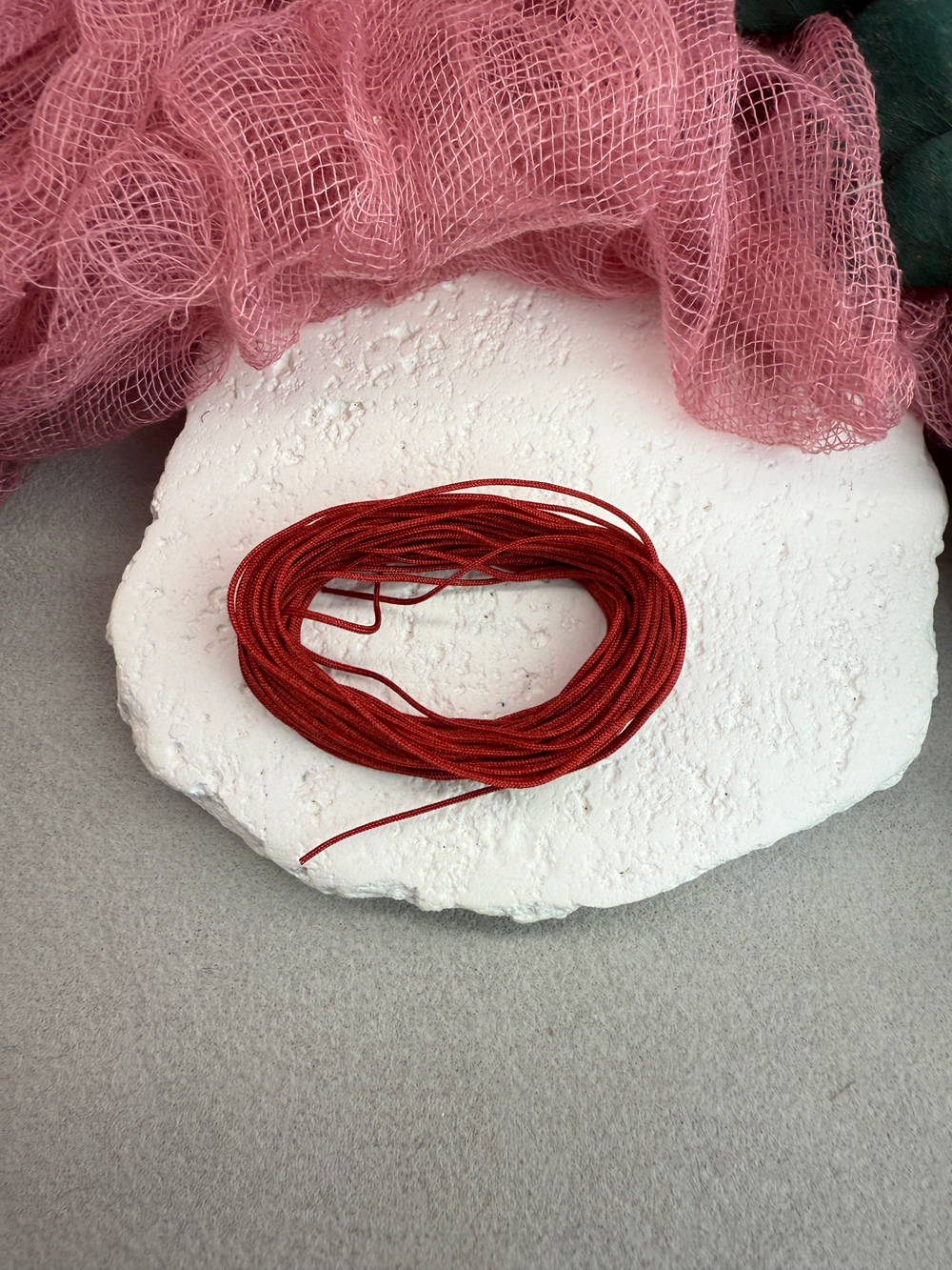 Шнур для плетения браслетов 0,6 мм, Терракотовый (5 м)