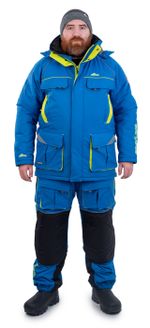 Зимний костюм для рыбалки Камчатка 2020 -45 (таслан, т.синий-лайм) GRAYLING