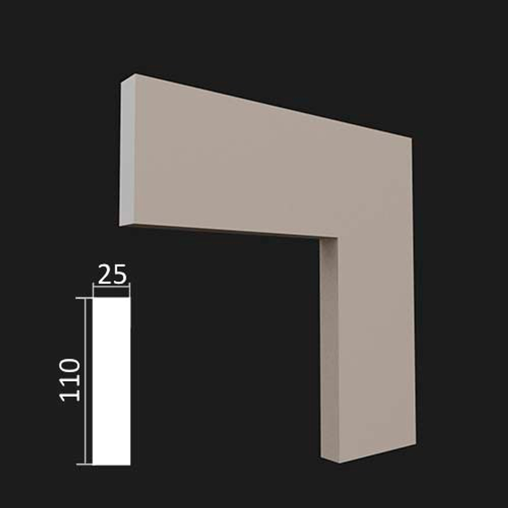 М144 молдинг (25х110х2000мм) 13шт. в уп., шт