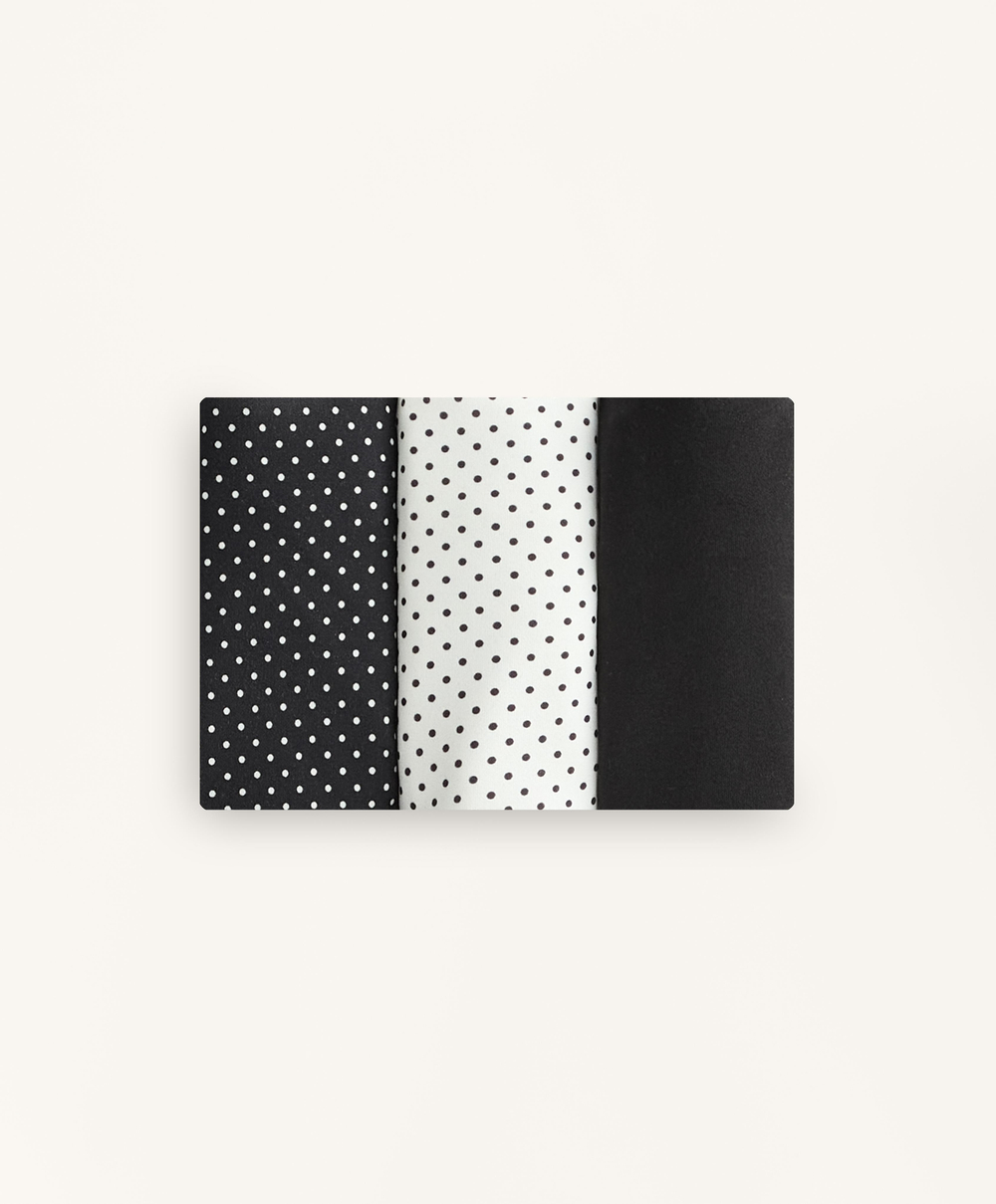 OYSHO Набор из трех пар трусиков-хипстеров из полиамидной смеси, черный