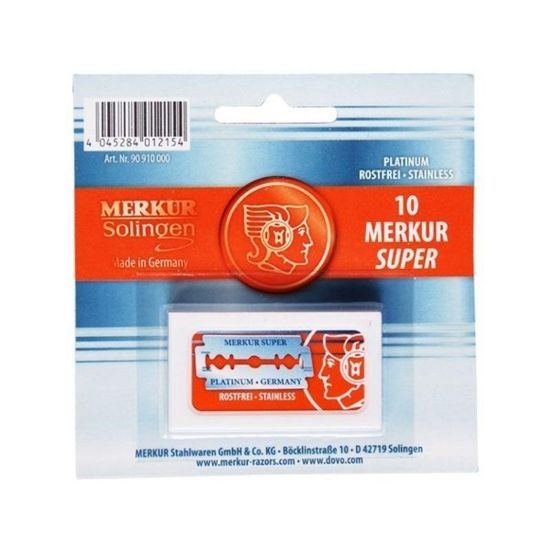 Лезвия Merkur Super Platinum для бритья (10 лезвий в коробочке)