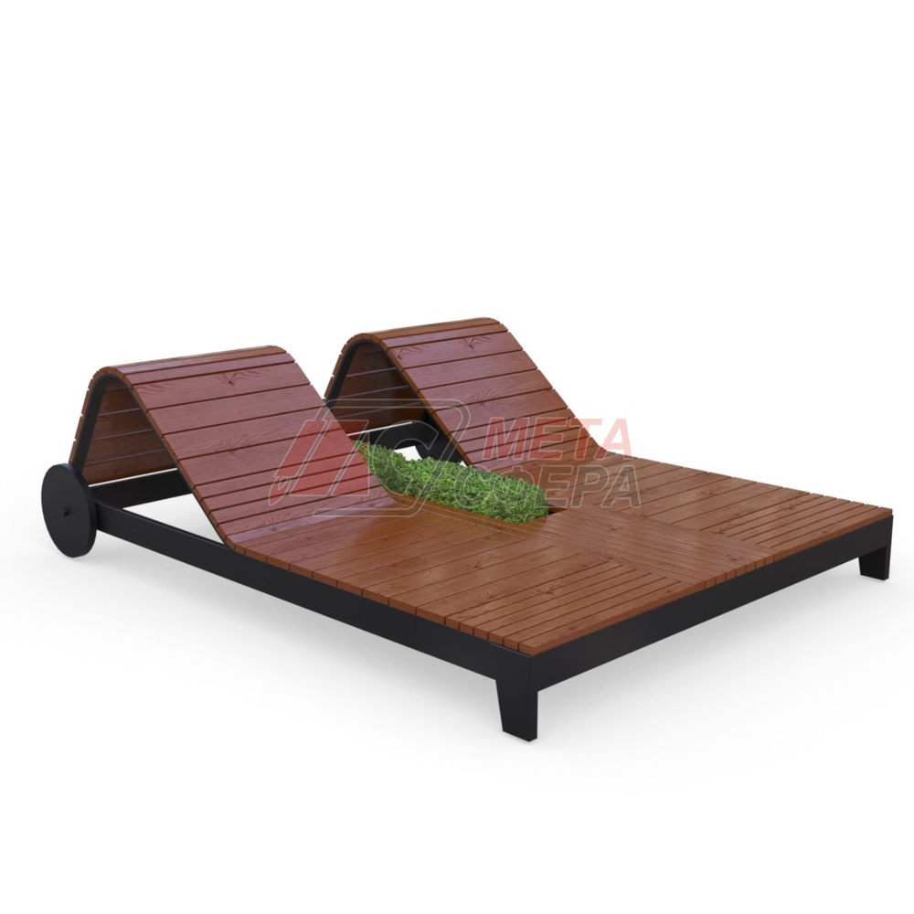 Шезлонг Нарди двойной с вазоном