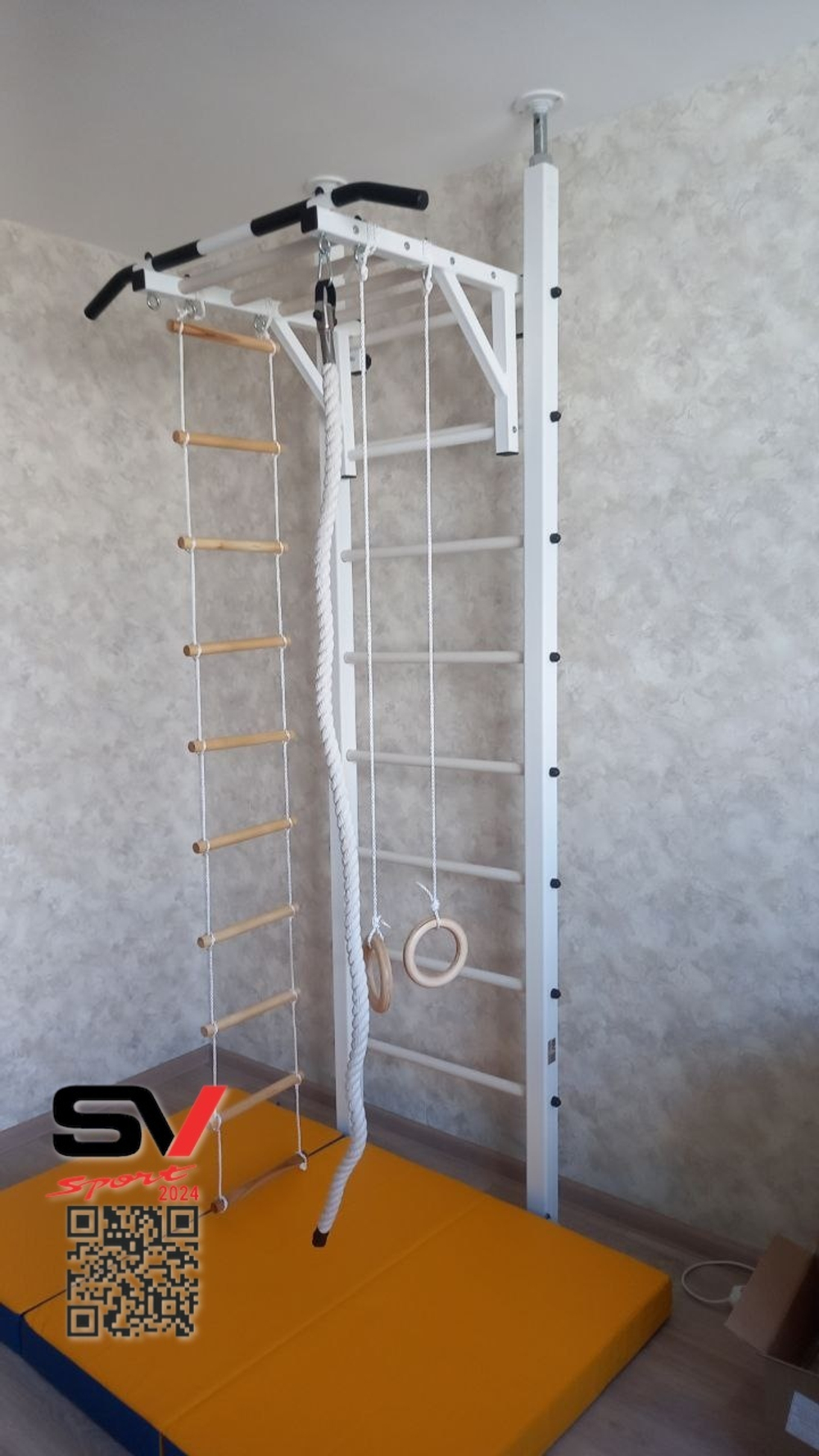 Монтаж шведской стенки Sv Sport враспор